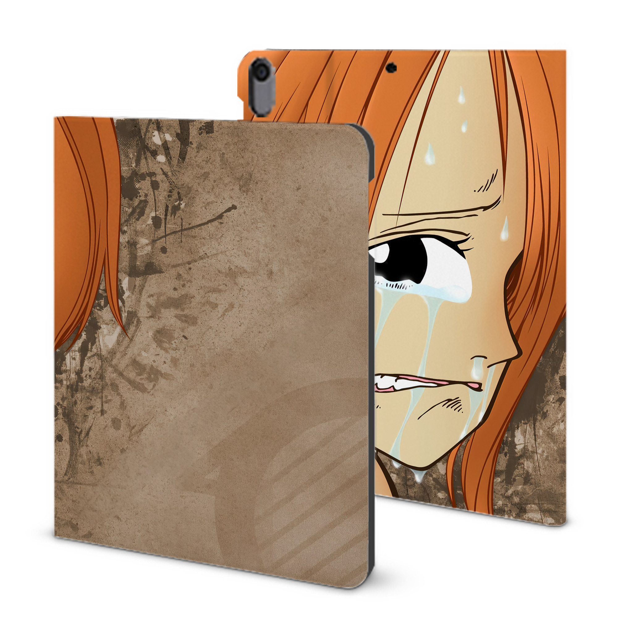 （画像用） ワンピース ONE PIECE IPad ケース ブック型 PUレザー TPU 耐衝撃 軽量 薄型 ペン収納なし 全面保護 IPad 各モデル対応